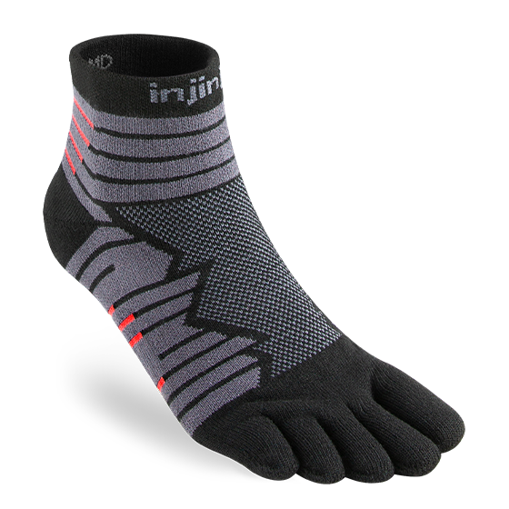 Injinji Ultra Run Midweight Cushion - Quarter Toe Socks