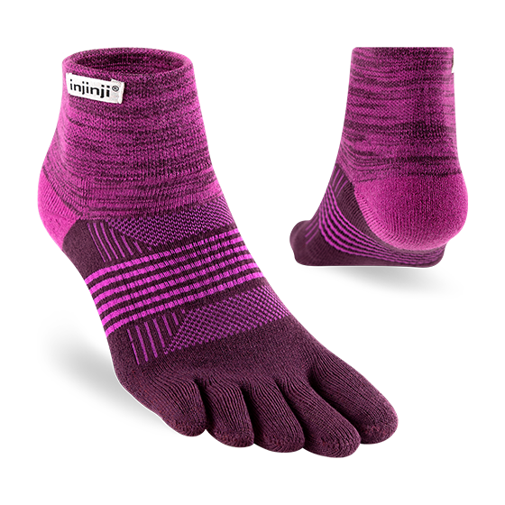 Injinji Women's Trail Midweight Cushion - Quarter Toe Socks