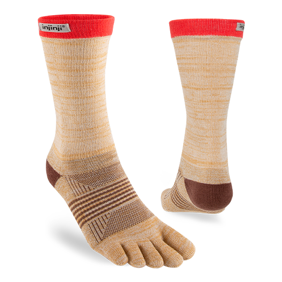 Injinji Women's Trail Midweight Cushion - Crew Toe Socks