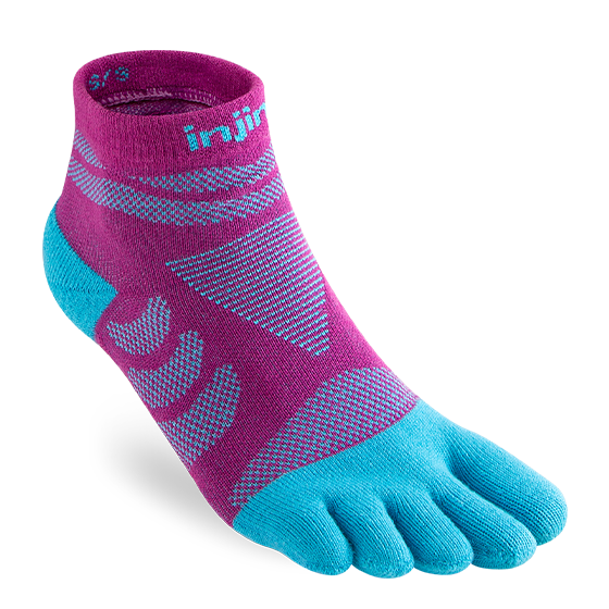 Injinji Women's Ultra Run Midweight Cushion - Quarter Toe Socks