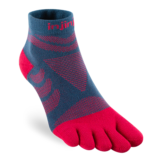 Injinji Women's Ultra Run Midweight Cushion - Quarter Toe Socks